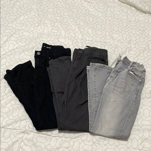 Kids Pants Bundle - Black, Gray, Light Gray
